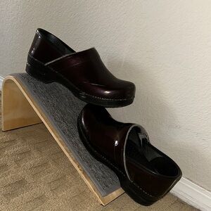 Dansko Burgundy Leather Clogs